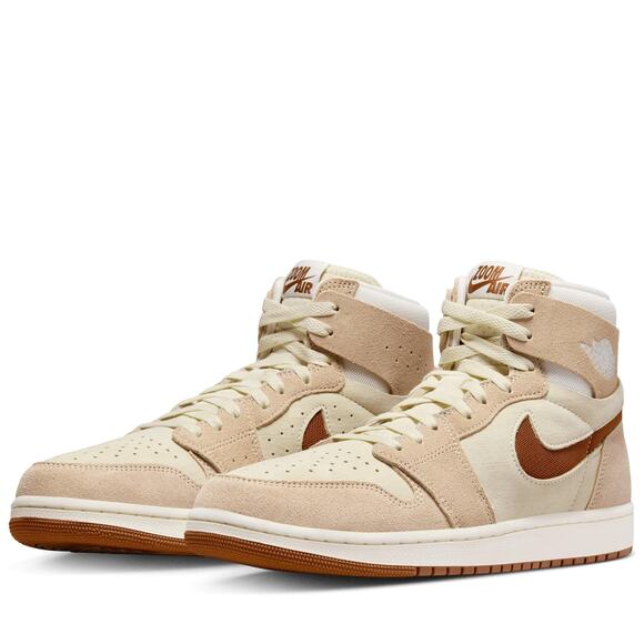 NWT Nike Air Jordan 1 Zoom CMFT 2 Men’s Shoes Sail/Legend Medium Brown Size 13 main image 4